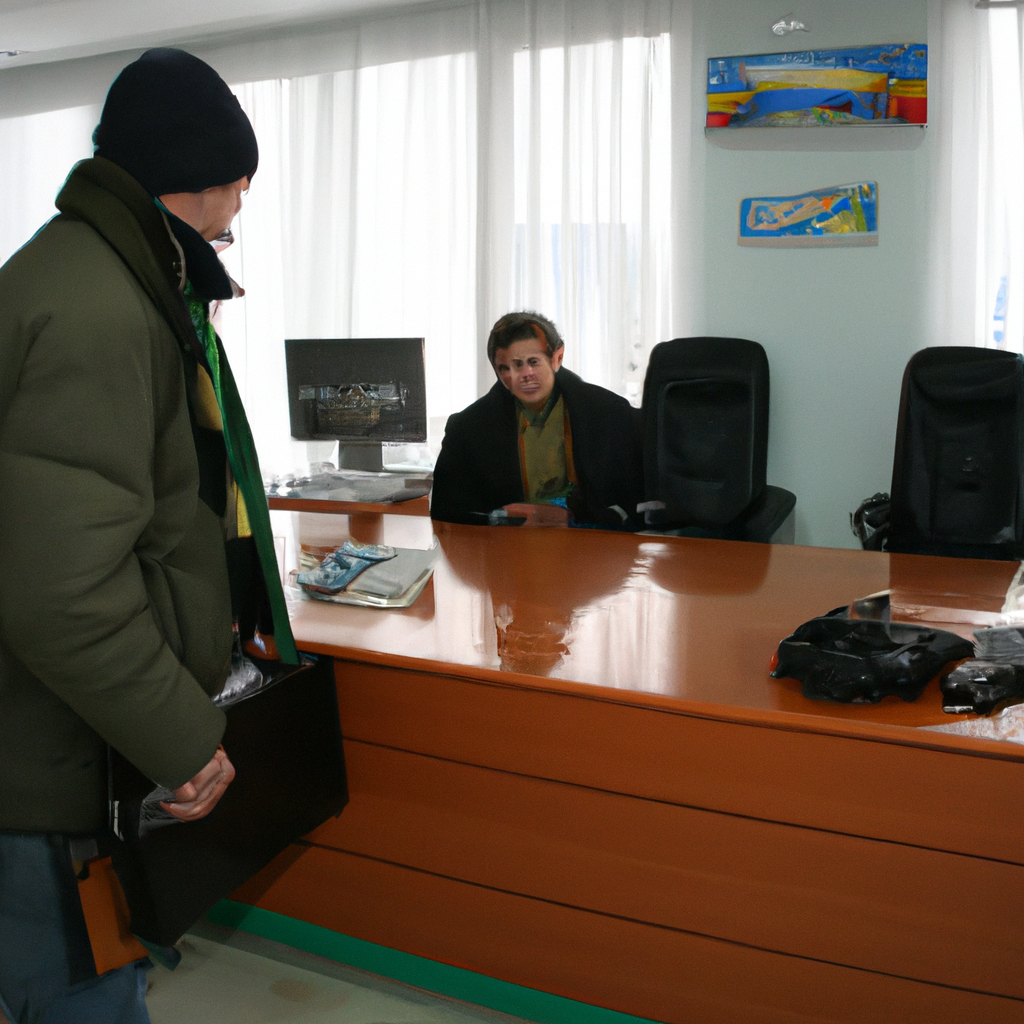 Бізнесмен обирає банк для рахунку.